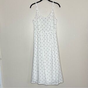Old Navy White Black Polkadot Cami Dress Womens Size M